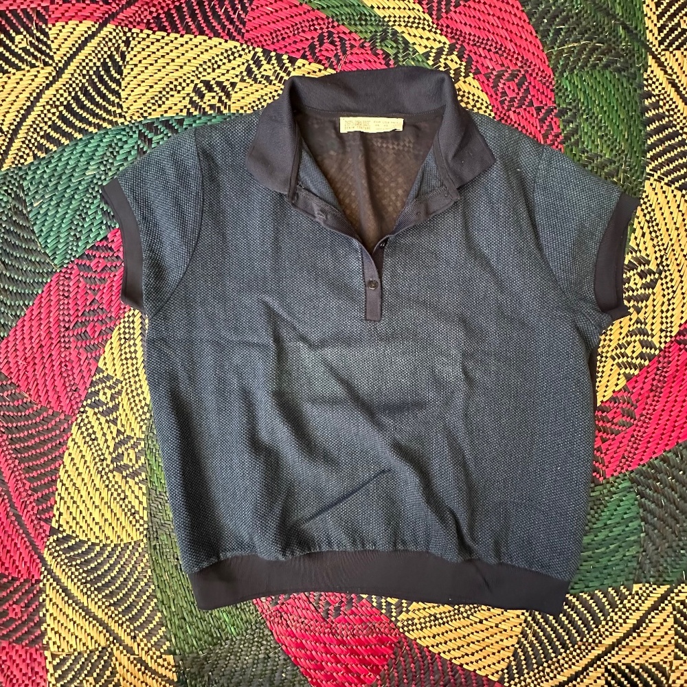 Zara Navy Blue Collared Shirt Size XS